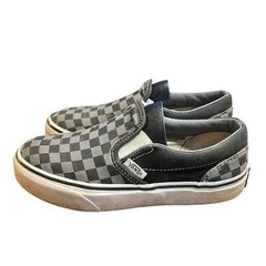 Vans Authentic Kids Classic Slip-On Checkerboard Black/Pewter Shoe – Kids 2.5