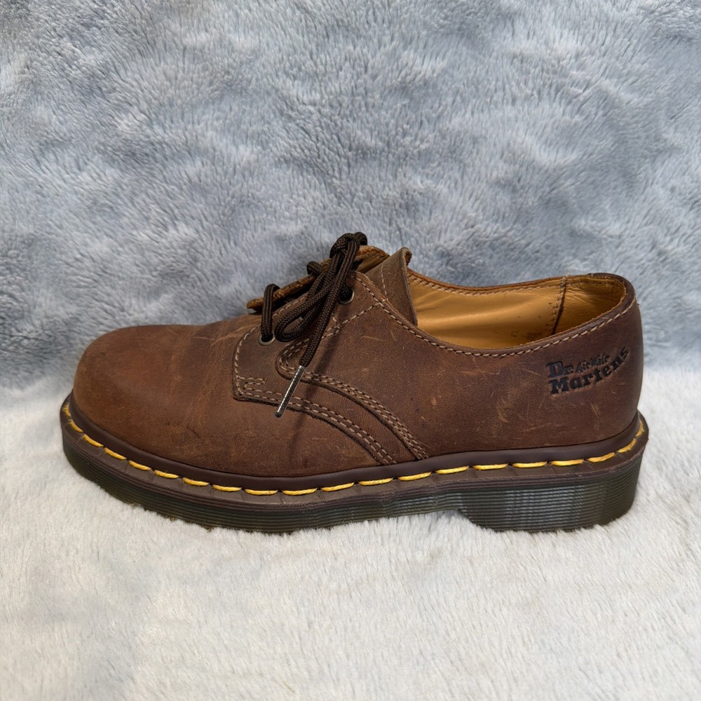 Dr. Martens 8168 Original Brown Leather Oxford Shoes England UK Sz 2 Youth