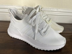 Adidas Kids U-Path Run Triple White Lace up Sneakers US SIZE 4 (Youth)