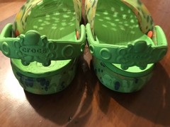 Shark & Octopus Green Semi-translucent Crocs Youth Sz J1