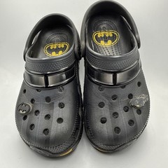 Batman Crocs Child 13 Clogs Black Superhero DC Comics Charms Limited Shoes EUC