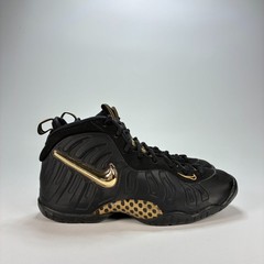 Nike Air Foamposite Pro Black Gold Basketball Shoes 644792-010 Youth Size 4.5Y
