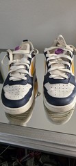 Nike Dunk Low Kids Sneakers US 4Y Leather White/Blue/Yellow/Purple HJ3482-071