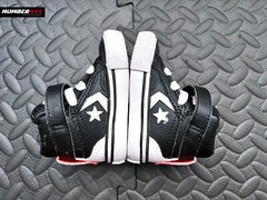 CONVERSE INFANT PRO BLAZE STRAP HI BLACK/ WHITE /BRIGHT POPPY ORANGE SIZE 2