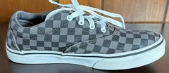 Vans Doheny Checker Board Sneakers Black/Pewter Sz 4Y – GUC