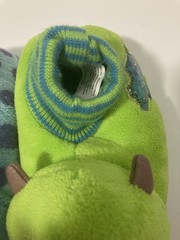 Disney Pixar Monster Inc. Pull On Slippers Kids Size 9-10 Blue/Green