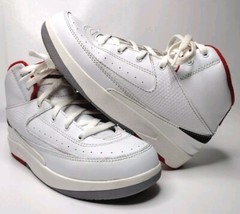 DQ8564-101 Nike Air Jordan 2 Italy Retro White Fire Red Sneakers Kid’s Size 1Y