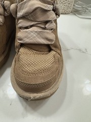 Ugg Kids Youth Size 4 Lowmel Suede & Canvas Sneaker sand color
