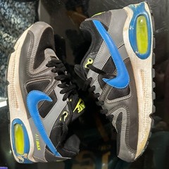 Nike Air Max 2012 40775g-029 Black Grey Blue Green Big Kid Size 5 Sneakers