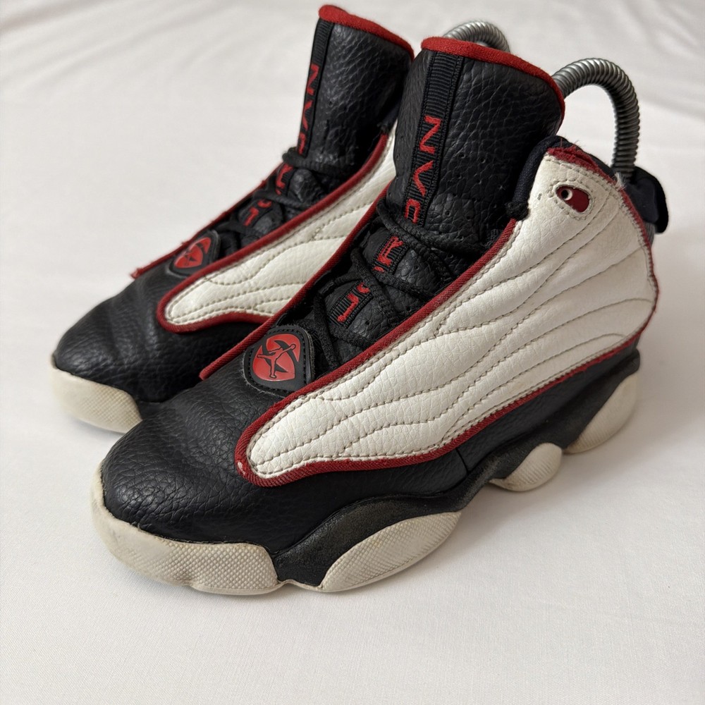Kids Nike Air Jordan Pro Strong White Black Red Sneakers 407485-005 Sz 1.5