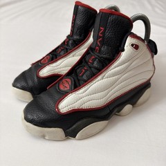 Kids Nike Air Jordan Pro Strong White Black Red Sneakers 407485-005 Sz 1.5