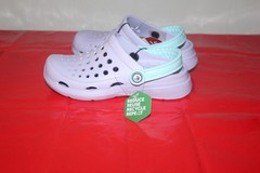 NWT Joybees Big Kids‘ Dylan Slip-On Clogs EVA Sky Blue/Lilac Purple – Size 1