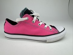Converse Chuck Taylor All Star Double Tongue OX Hot Pink Shoes 654226F Sz 3 Y
