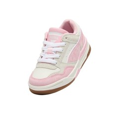 PUMA Rebound Retro Sd Lace Up Toddler Girls Off White, Pink Sneakers Casual Sho