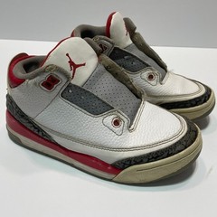 Jordan 3 Retro Fire Red 2022 White Red Kids Sneakers 1Y DM0966-160