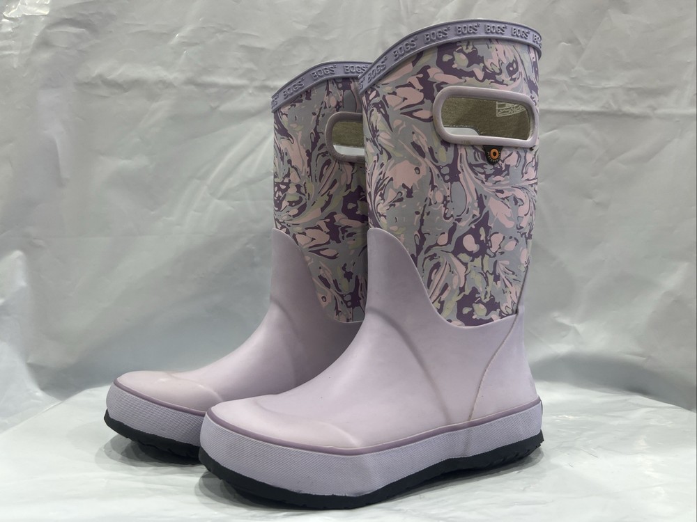 Bogs Spring Marble 79085-119 Rain Boot Kid 13 Purple Waterproof Mid Calf EBS2172