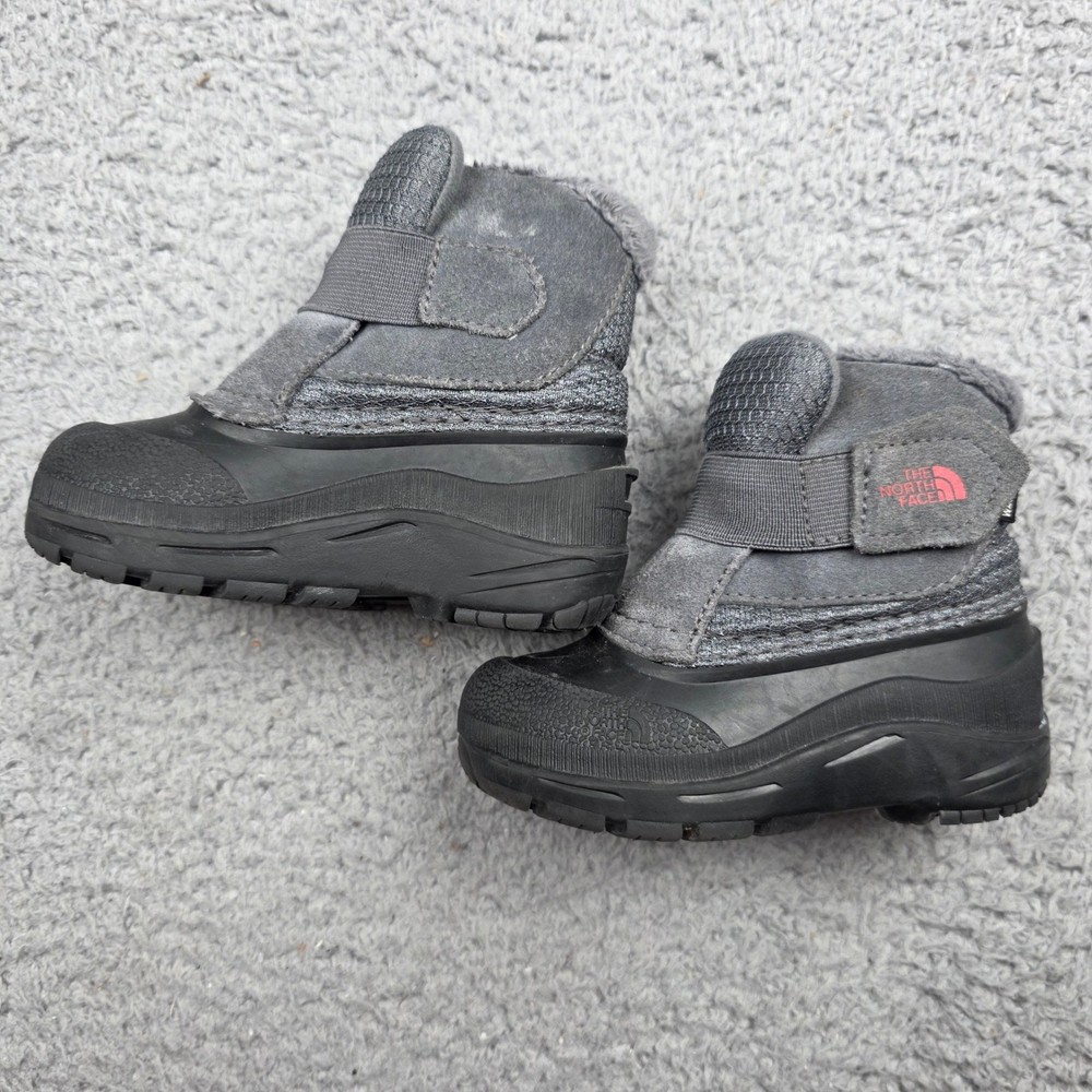 The North Face Alpenglow Snow Boots Toddler 7 Gray Waterproof Insulated 200 Gram