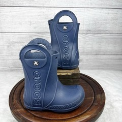Crocs Kids’ Handle It Rain Boot Pull On Navy Blue Size 10C Outdoor Shoes Toddler