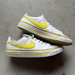 Nike Court Legacy GS Opti Yellow White DA5380-119 4Y Womens 6 *STAINS*