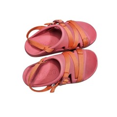 Chaco Kids Junior Size 4 Pink Orange Adjustable Strap Water Sandals Outdoor
