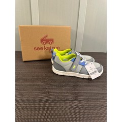 See Kai Run Basics Tenny Gray Blue Lime Green Kids Sneakers Size 12 RNS215U160