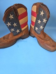 Durango Union Flag, Western Boot, Brown Size 6M
