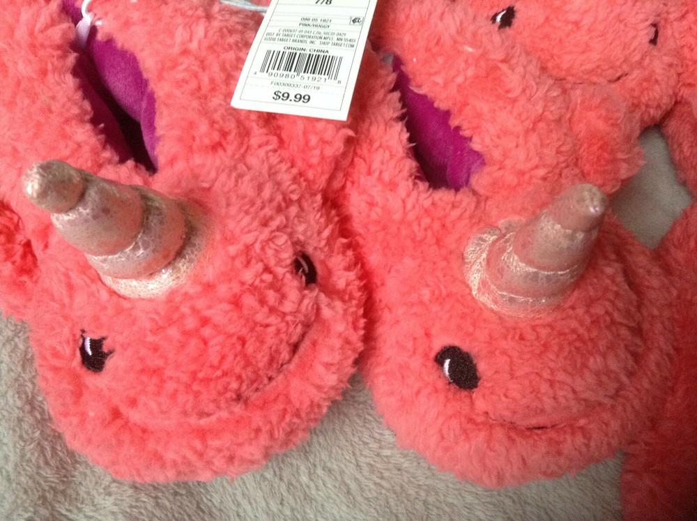 Cat and Jack slippers – Huggy Narwal, Hoppy Rhino, Fenny or Fiala bootie critter