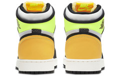 Jordan 1 Retro High White Black Volt University Kids 575441-118 New Authentic