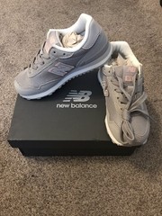 kids Grey And Pink New Balances Size 12
