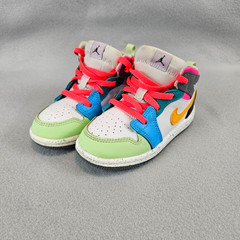 Air Jordan 1 Mid Mid SE TD Sneaker Size 8C Multicolor FN1189-100 Toddler Shoes