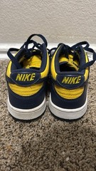 Nike Dunk Low Yellow/Blue Leather Low Top Sneaker Youth 6Y CW1590-700