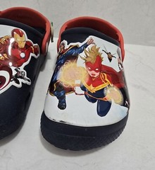 Crocs Fun Lab Marvel Avengers Patch Clog Kids Sz C13 Outdoor Superhero