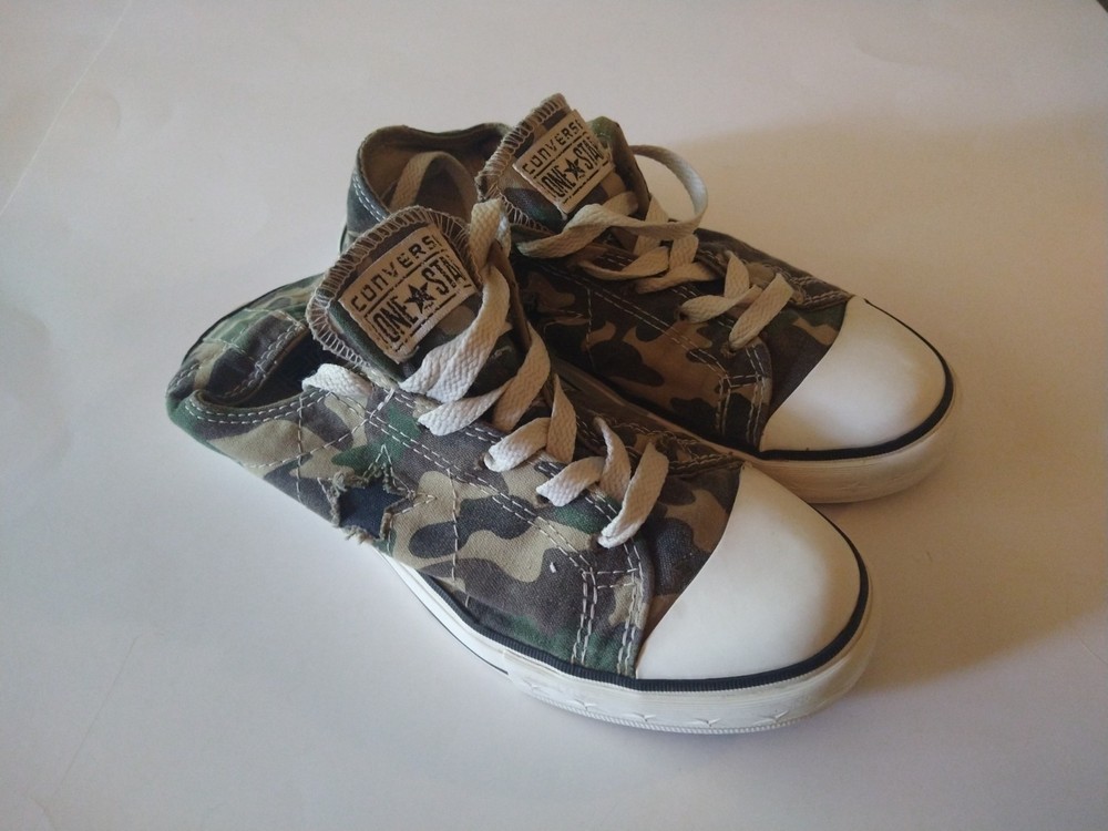 Converse Shoes Kids Teens Size 4 Chuck Camouflage Taylor All Star Sneakers