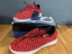 ATS LED Light Up Sneakers Red Black Knit Shoes Youth Size 3.5 EU 35 USB