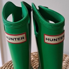 Hunter Youth Classic Grab Handle Wellington Rain/Outdoor Boots Green G1/B13