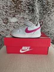 Nike Dunk Low TD White/Pink/Purple Colorblock Hook & Loop Sneaker 5C FZ3551-612