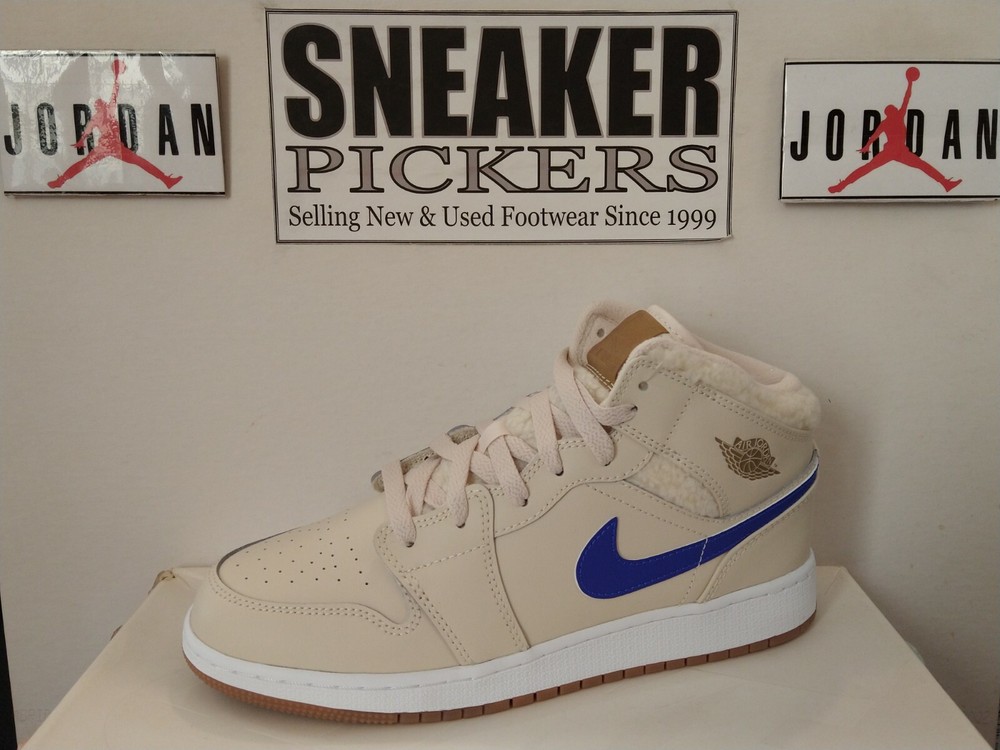 Air Jordan 1 Mid UTL – DO2207 264 – Pearl White / Racer Blue – Size: 7Y – NEW !