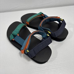 Teva Original Universal Kids Sz 2 Multi Color Hook And Loop Sandals NEW