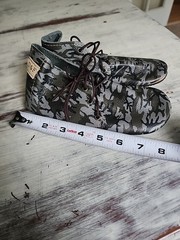 Duchess & Fox D F Handmade Leather Camo Shoes Size 1/2 Y New
