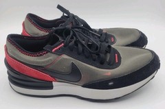 Nike Waffle One Flat Pewter Siren Red Athletic Shoe DC0481-006 Youth Size US 5.5