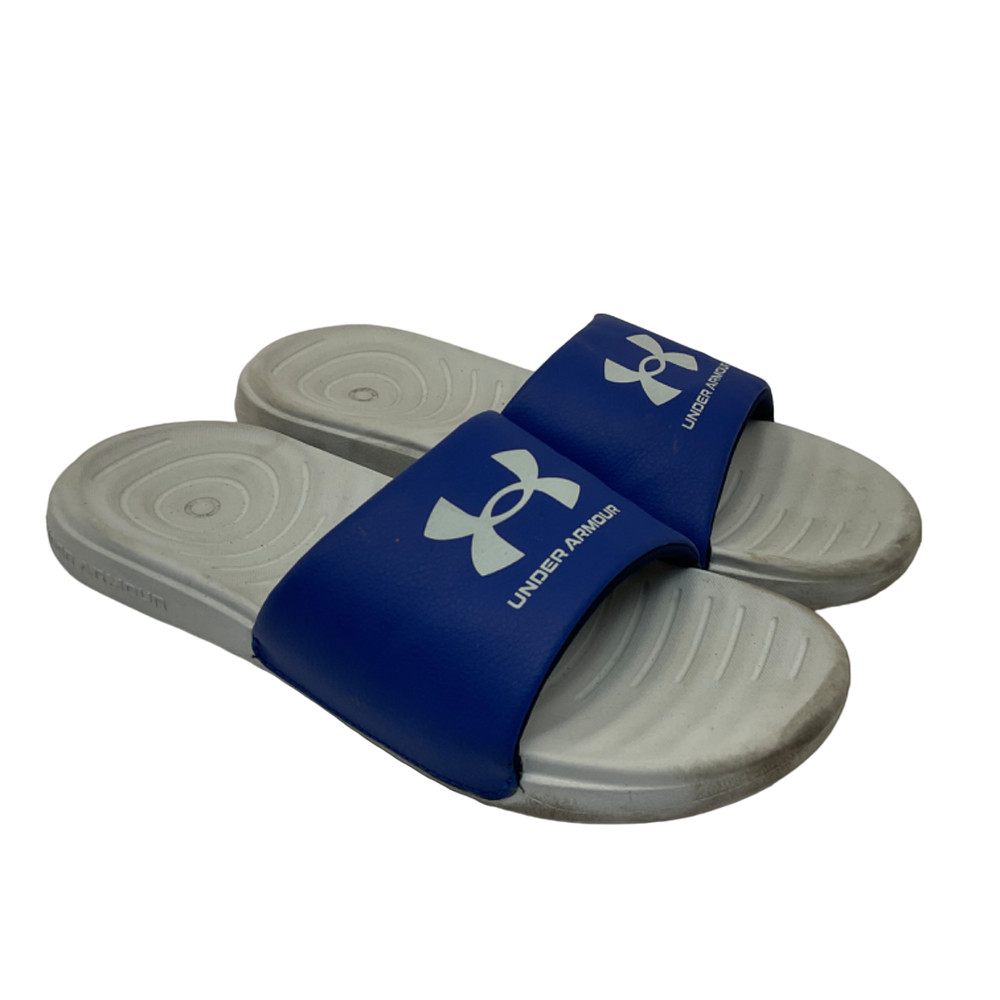 Under Armour Unisex B Ansa Fix SI (GS) Slides 3023789-105 Blue/Grey Size 5Y