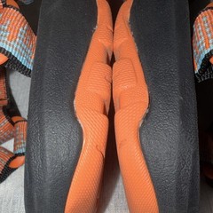 Teva Strappy Sandal Orange Blue Black Unisex Kids US 3 EU 35 Fabric Hook & Loop