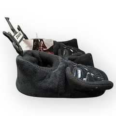 NWT Disney Black Star Wars Theme Darth Vader Design Slippers Size Medium 7 8