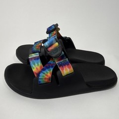Chaco Strappy Sandal Black Multicolor Tie Dye Unisex Kids Adjustable Strap