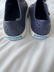 Native Jefferson Regatta Unisex Slip-Ons Blue Shell/White – NWT