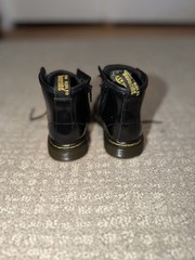 Dr. Martens 1460 Kids Black Patent Leather Combat Boots Size 6