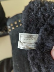 Ugg Australia Black Side Zip Suede Biker Moto Buckle Boots 1004952K Kids US 3