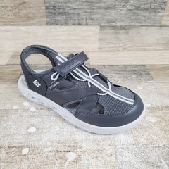 Columbia Techsun Wave Kids Sandals Sz 7 Shark Gray Ice Mesh Slip On Adjustable