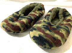 Kid’s Camo Army Slipper Slip-On Skid Proof Bottom Poly/Fleece