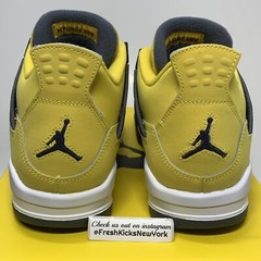 Jordan 4 Lightning Grade School Size 6.5Y 408452-700 AirJordan Retro Tour Yellow